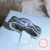 Creative Twisted Intertwined Zirconia Ring for Women 925 Stamps Fashion Bling Bling Party Birthday Jewelry Gift