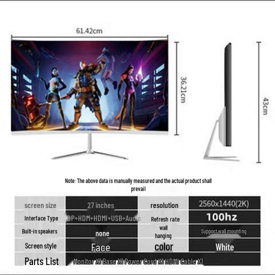 Surveillance Screen & TV: 24-inch 1K 144Hz, 27-inch Frameless, 32-inch Curved 2K 165Hz, 22-inch Monitor