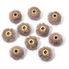 10pcs/bag Imitation Rabbit Fur Coverd Straight Hole Beads DIY Pompom Pendant for Jewelry Making DIY Necklace Pendant Earrings