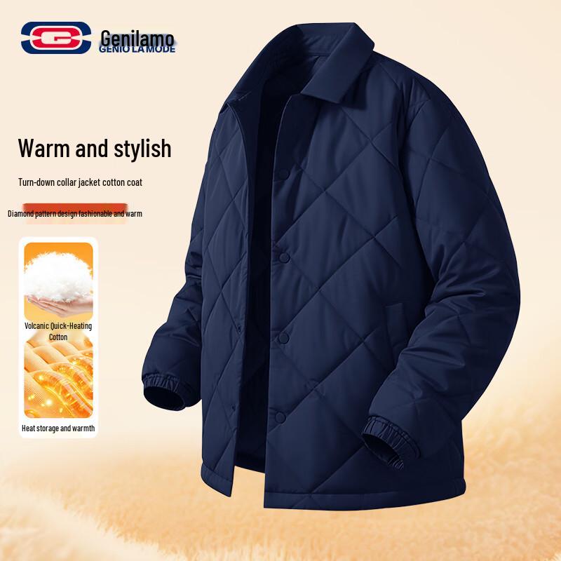 Мужская зимняя куртка GENIOLAMODE с ромбовидной стежкой L