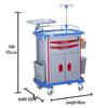 ABS Emergency Medical Cart with Flip-Top and Multiple Drawers