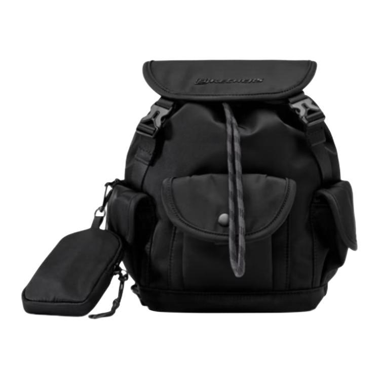 Skechers Logo Fabric Mini Backpack Unisex backpack Carbon-Black L322W022-0018 Carbon Black,Mini