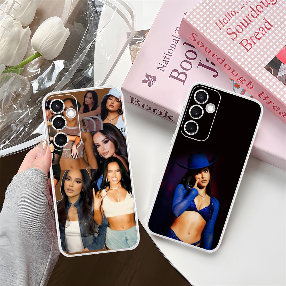 Fashion Becky G Clear Mobile Phone Case for Samsung Galaxy S25 S24 S23 S22 S21Plus FE Ultra Colorful Cover