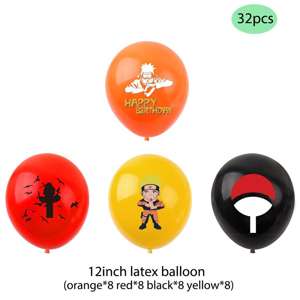 Anime Themed Naruto Birthday Party Ballon Banner Cake Topper Decoration Party