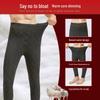 Men's Thickened Plaid Thermal Pants with Lamb Fleece Lining