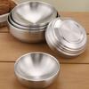 Anti-scald Korean Stainless Steel Bowl Double Layer Soup Bowls Cold Noodles Bowl  Restaurant