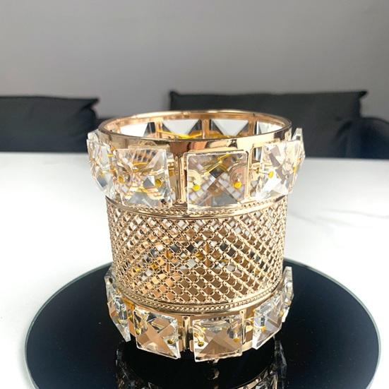 Rhinestone Pen Holder for Desk Elegant Clear Desktop Organizer for Pens Makeup Brushes Kitchen Utensils Modern Office Accessories