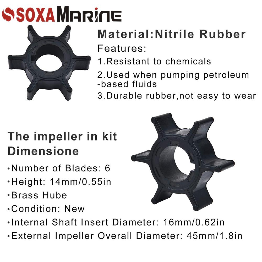 Water Pump Impeller Repair Kit For Honda Outboard 8hp 9.9hp 15hp 20hp Bf8/9.9/15/20 Engine Part 06192-ZW9-A30 19210-ZW9-A32