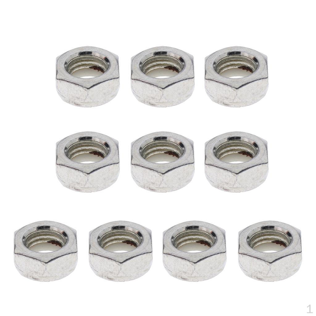 

10pcs Axle Mounting Nuts For Skateboard Longboard Trucks Inner Diameter 9mm