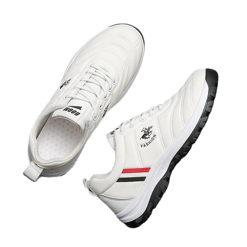 Men's shoes 2025 autumn new men's casual shoes comfortable PU face white shoes sports dad shoes men's running shoes