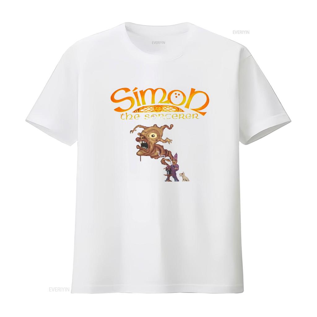Simon the Sorcerer Retro Video Game Amiga C64 T Shirt Nostalgic Gaming Design vintage Washed Unisex Stretched Soft Comfortable