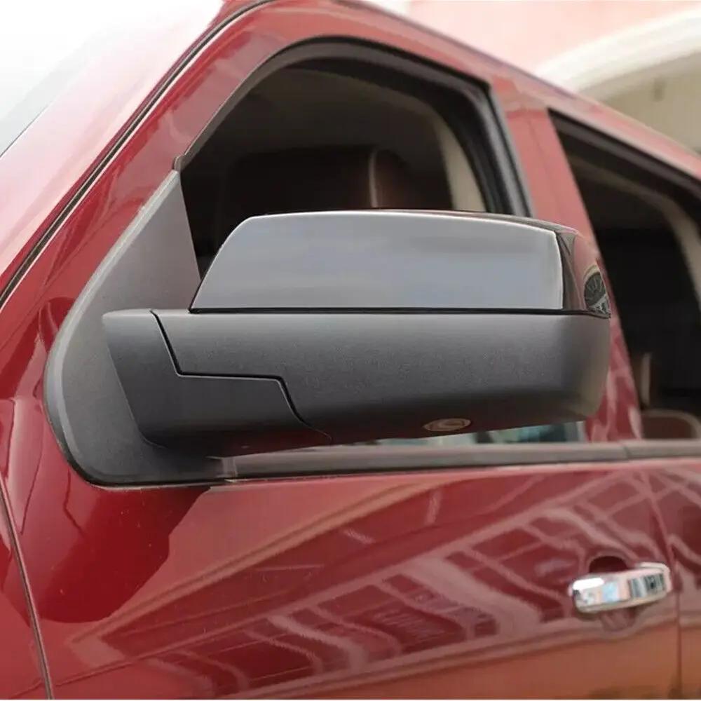 For Chevrolet Silverado 1500 GMC Sierra 2014-2018 Car Sticker Rearview Side Mirror Cover Wing Cap Exterior Door Case Trim Silver