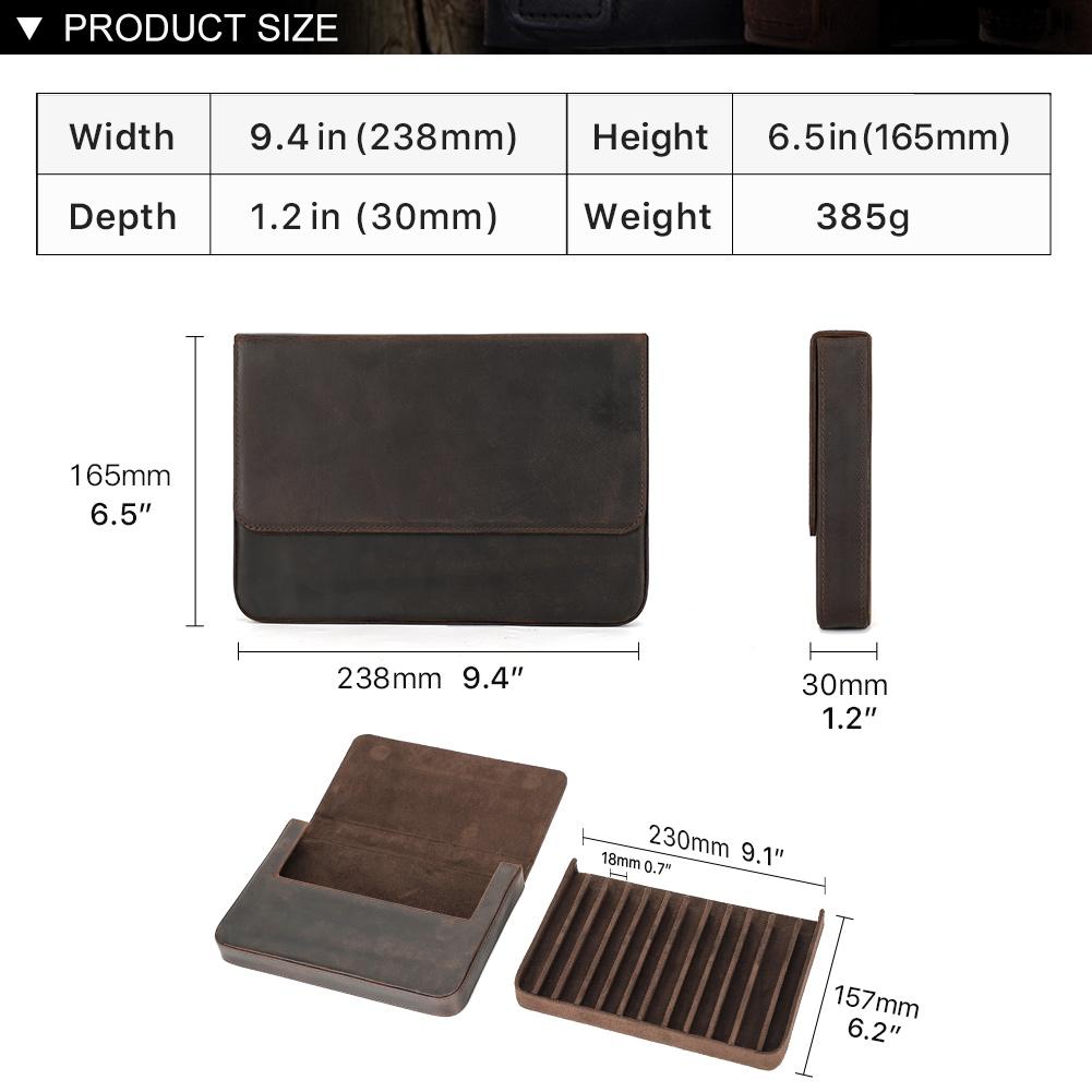 Lüks Hakiki Deri 12 Yuvalı Dolma Kalem Kutusu Ofis Okul Kırtasiye Kalem Saklama Kılıfı Tutucu Çıkarılabilir Kalem Tepsisi ile