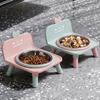 Gamelle Antidérapante pour Chien sur Pied Surélevée pour Animaux de Compagnie Gamelle Chat Cœur Utilisation Intérieure