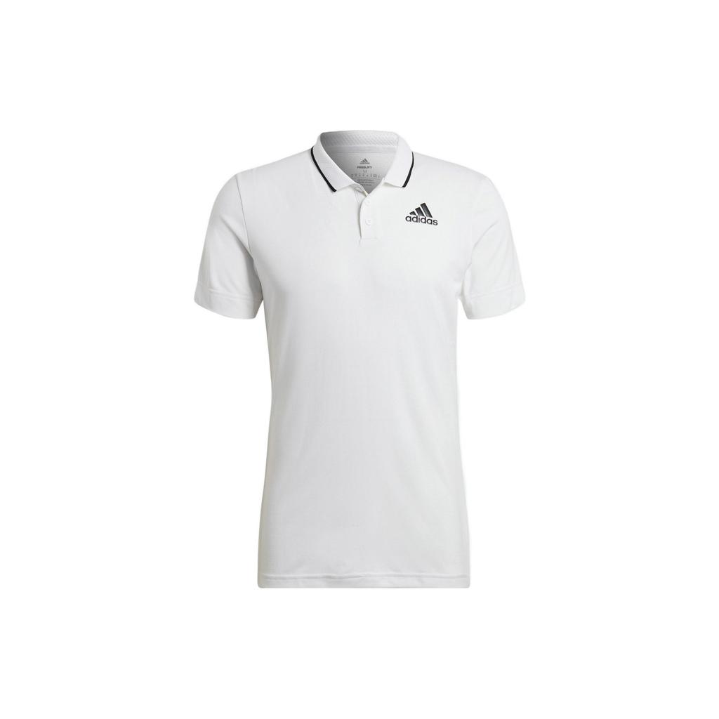 adidas Polo Shirts Men's White Crew Neck Moderate Straight Fit HB9135