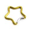 1/2/5PCS Outdoor Star Shaped Spring Locking Carabiner Clip Keychains for Backpack Camping Hiking Traveling Multicolour