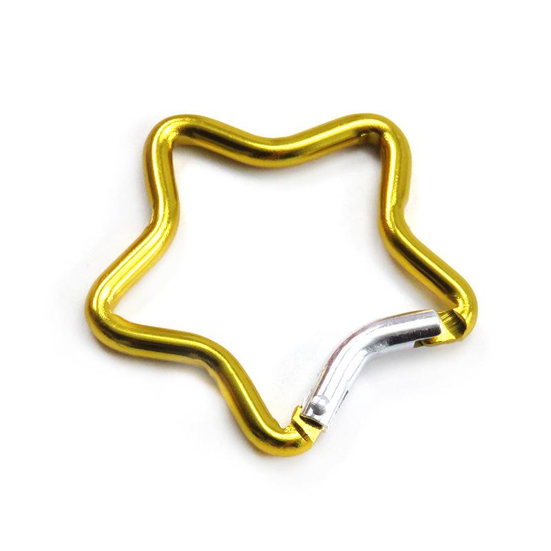 1/2/5PCS Outdoor Star Shaped Spring Locking Carabiner Clip Keychains for Backpack Camping Hiking Traveling Multicolour