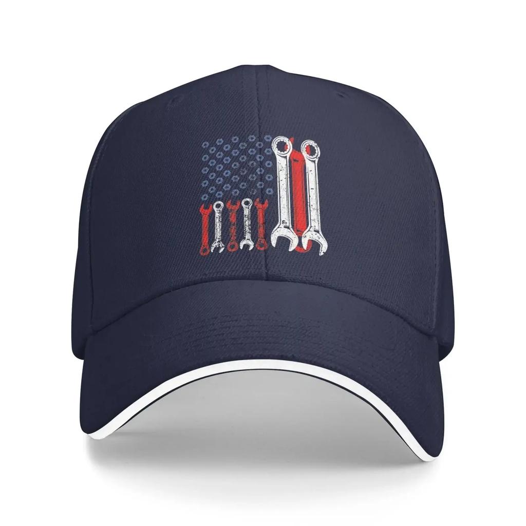 MechanicUSAFlagBaseballCap Mens Vintage Snapback Hats Trucker Hats Dad Hat Black