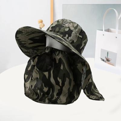 Sun Hat Full Face Sunshade Wide Brim Anti-UV Sunburn-protection Sun Protection Outdoor Hiking Fishing