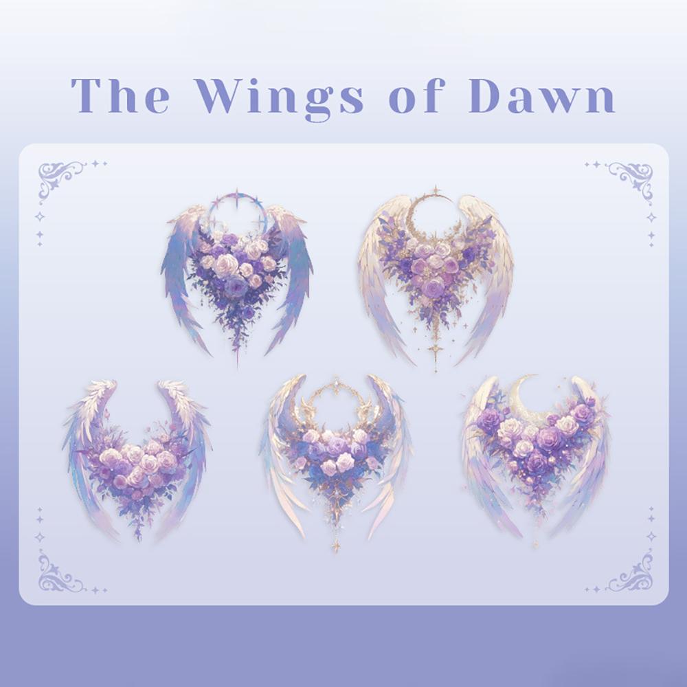 

Vintage Hot Pot Gold Stickers Bag Rose Wings Angel Wings Stickers Hand Account Base Material Stickers фіолетовий