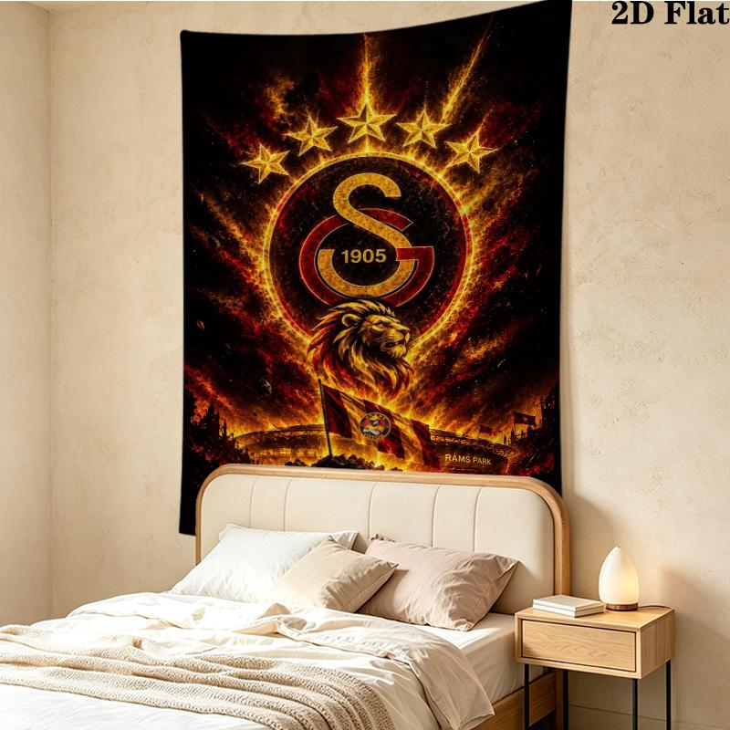 Galatasaray Wall Tapestry Aesthetic Wall Hanging Printed Fabric Blanket Decorative Tapestries for Bedroom Living Room Home Decor