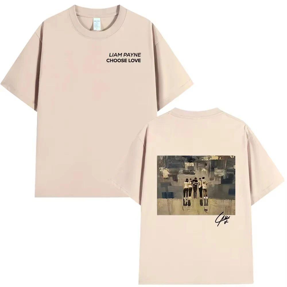 Liam Payne Choose Love Nadruk T-shirty Hołd Payne Fani Prezent Odzież Męska Damska Krótki Rękaw Oversize T-shirty Hip Hopowa Koszulka