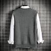 Roupas Masculinas Colete Decote V Tricôs para Homens Negócios Preto Sem Mangas Moda Harajuku