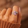 2026 Flower Leaf Ring Women's Simple Fashion Open Index Finger Ring