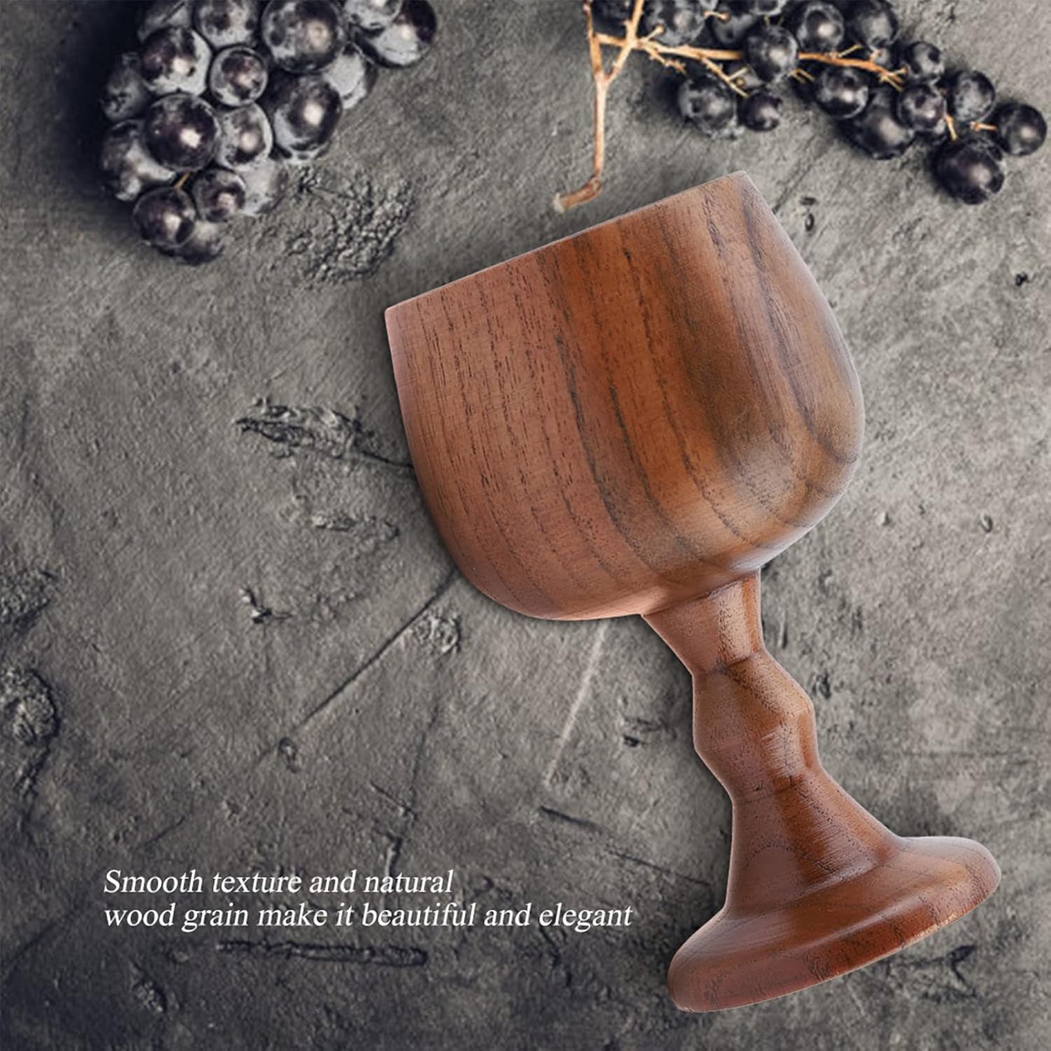 

Wood Chalice, 150ml Vintage Goblets Coffee Mug Wine Cups Wooden Wine Goblet Multi functional Cup for Home Kitchen Office Hotel