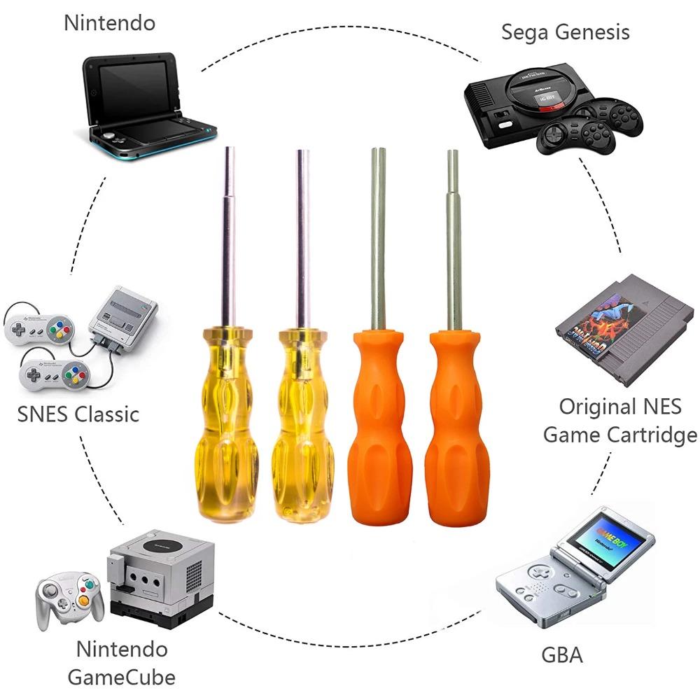 3.8/4.5mm Security Hexagon Screwdriver Bit Open Repair Tool For NGC SFC N64 NES SNES SEGA MD Gameboy GameCube