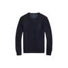 Polo Textured Cotton Crewneck Sweater Men Sweater Navy-Blue MNPOSWE16821-530
