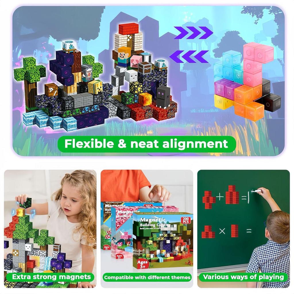 Magnetic Cubes: Hell Forest - Magnetic Blocks & Tiles for Kids