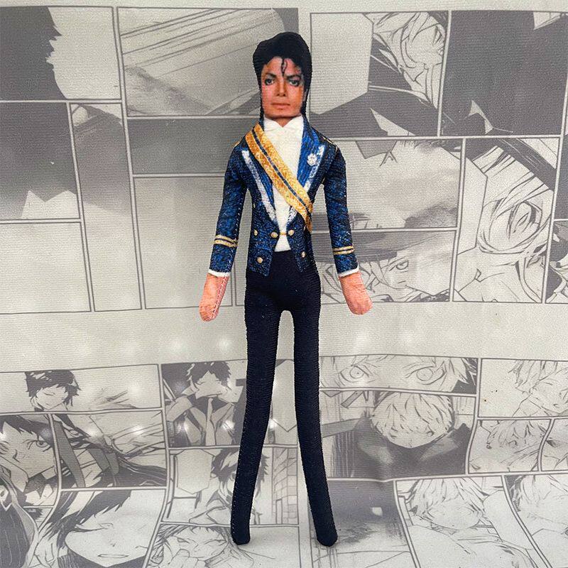 6pcs Michael Jack Bendable Doll Wire Frame Poseable Figure Toy Abstract Stuffed Figurine Collectible Desktop Ornament Decor Gift