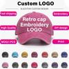 SLECKTON Custom Retro Baseball Cap for Men and Women DIY Design Letter Embroidery Hat Cap Graphic Print
