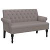 VidaXL Bench with Backrest, Sofa with Armrest, Banquette with Wooden Legs, Living Room Seat, Modern, 372125