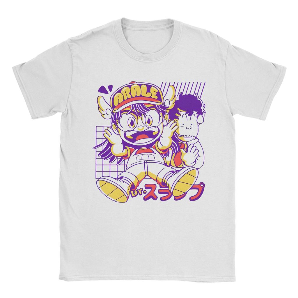 Camisetas Divertidas de Arale Dr. Slump Anime para Hombre y Mujer 100% Algodón Camiseta de Humor Cuello Redondo Mangas Cortas Ropa Nueva Llegada