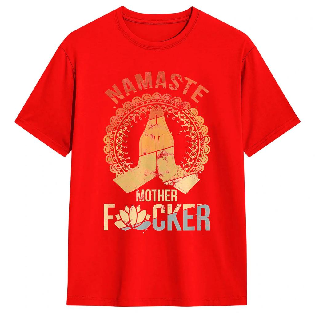 Namaste Mother TShirt Summer Pure Cotton TShirts For Unisex Novelty Print Tee Shirt ShortSleeve Funny Top Tees