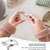 2pcs Knittied Yarn Guide Finger Holder Thimble Crocheters Thread Ring,Adjustable Knitting Crochet Loop Faster Sewing Accessories