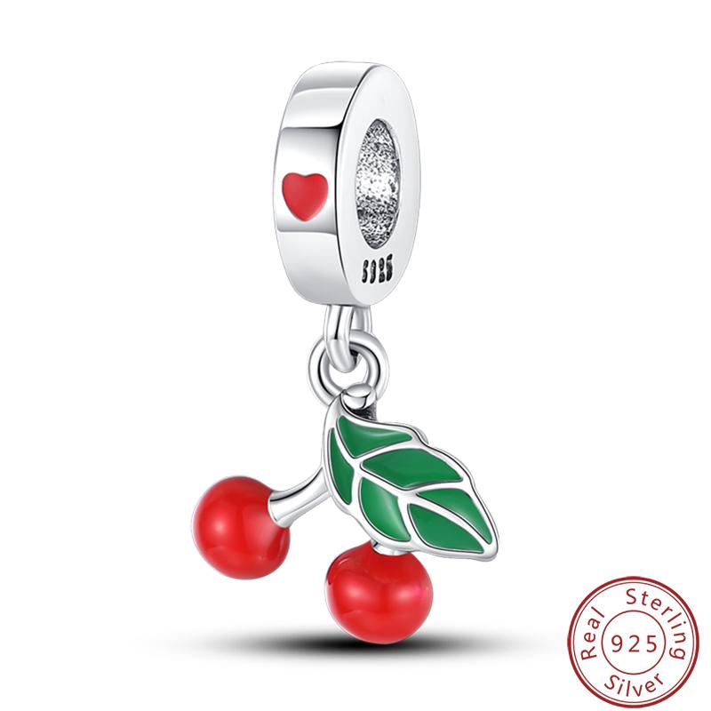 Red Copper Pomegranate Lipstick Apple Ladybug Playing Cards Charms Beads 3Mm Diy Fine Jewelry