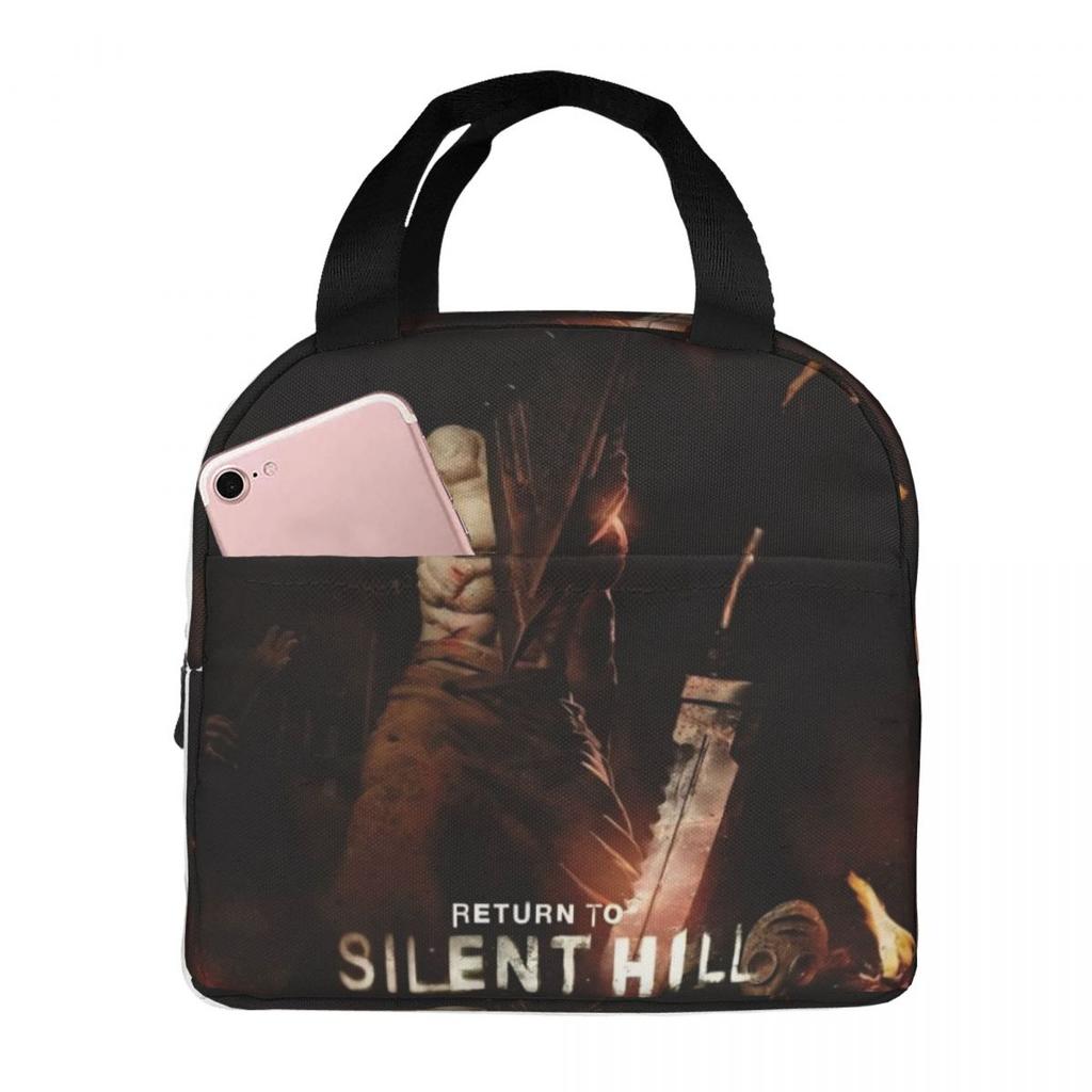 Return To Silent Hill Movie 2026 Insulated Lunch Bags Food Container Bags Portable Thermal Cooler Lunch Box For Picnic