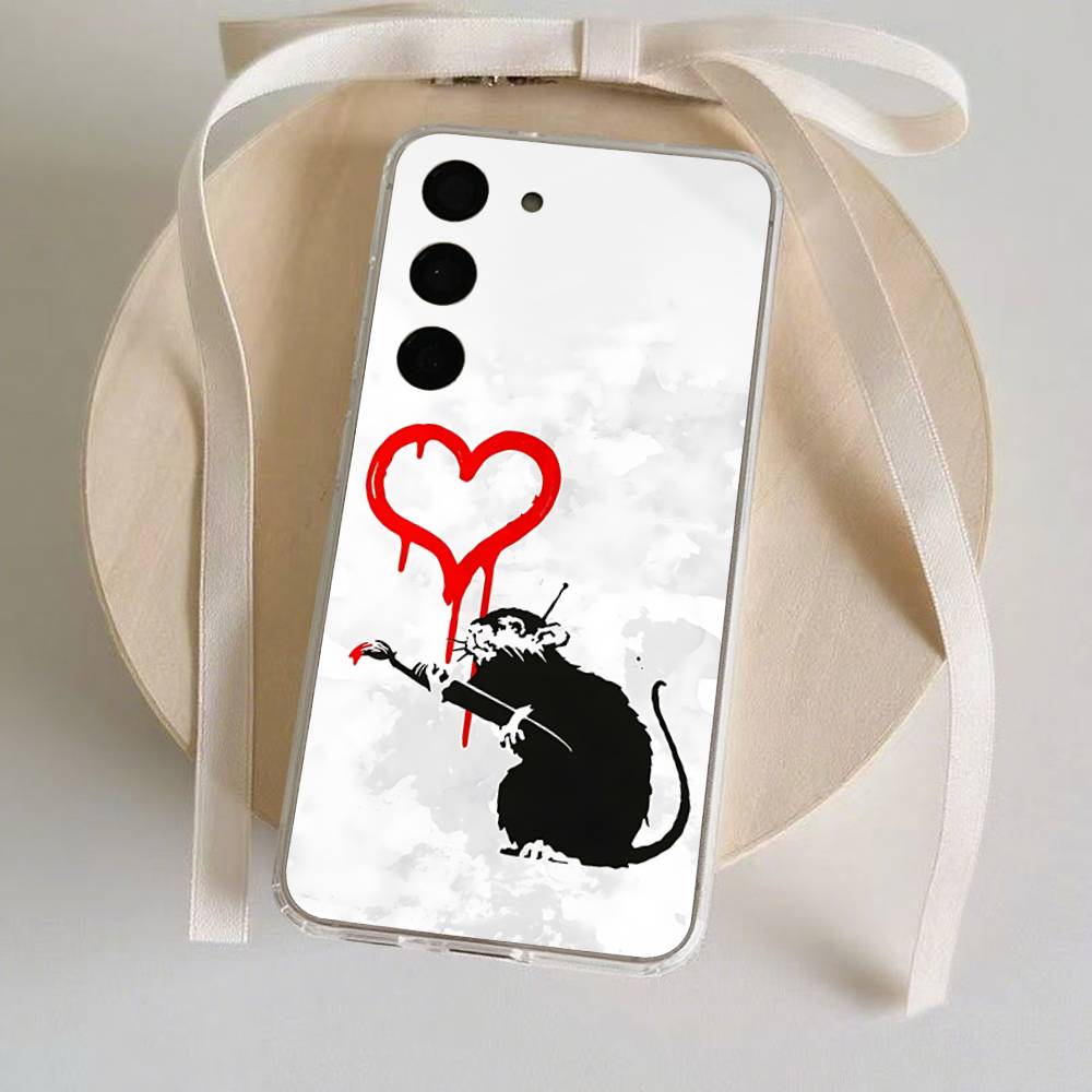Graffiti Artist B-Banksy-S Phone Case Ultra Clear Phone Case For Samsung Galaxy A52 A12 A51 S21 Edge S22 S23 S24 S20LITE Plus