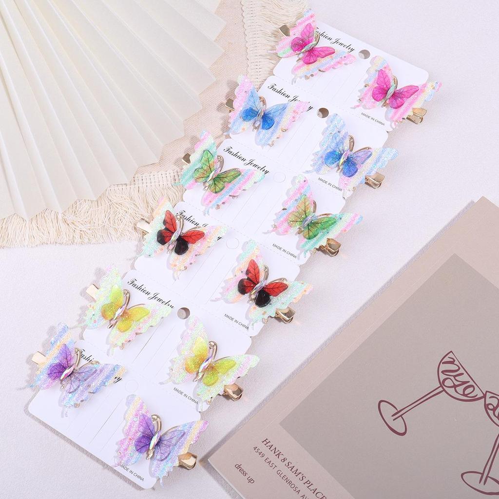 Butterfly Gauze Hair Clip for Women & Children - Simulated Side Clip Accessory