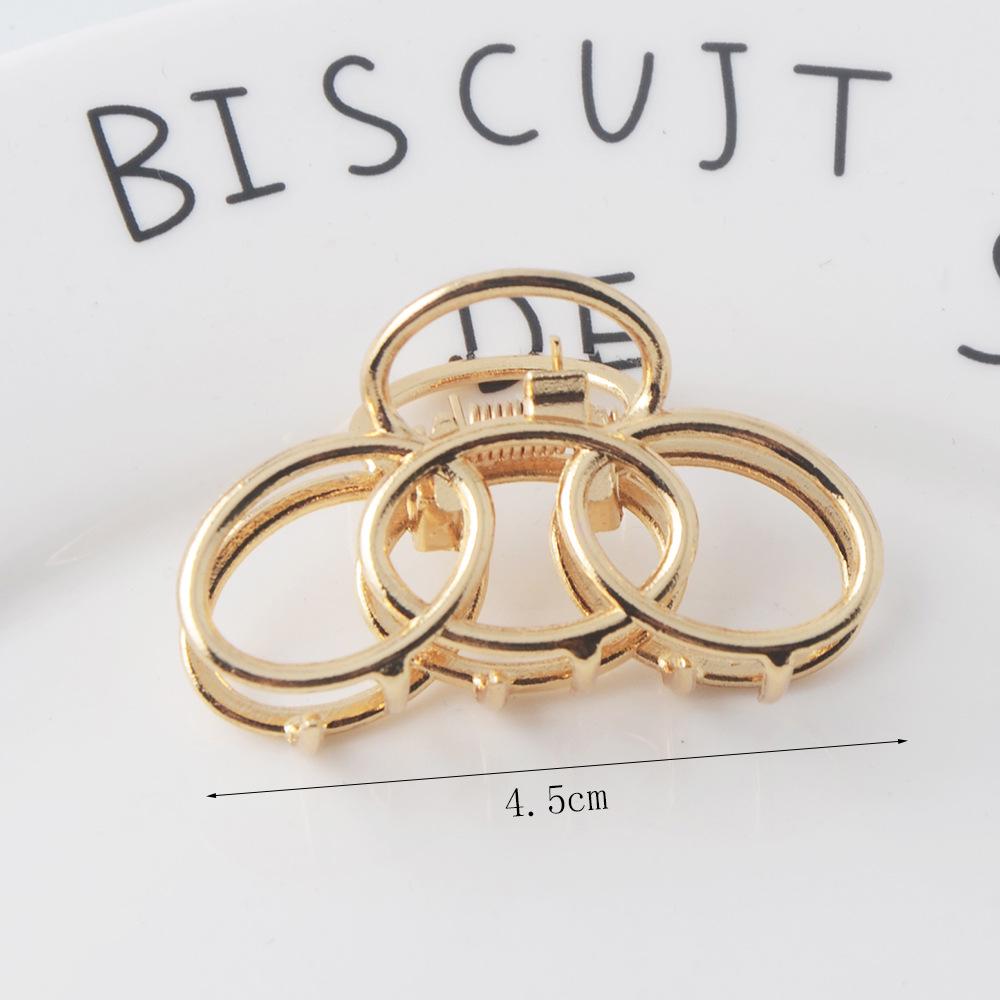 INS Minimalist Metal Claw Hairpin: Small & Medium Retro Hair Clip for European & American Styles, Korean Headwear