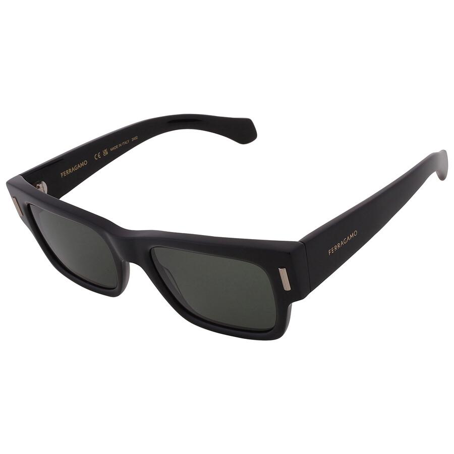 Ferragamo Green Rectangular Men S SunglaSSeS Sf2011S 001 53