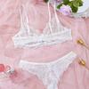New European & American Sexy Lace See-through Ultra-thin Comfort Bra & Panty Lingerie Set