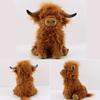 Scottish Highland Cow Plush Toy Soft And Skin Friendly Simulation Doll For Kids 9.8in Long-haired Gift