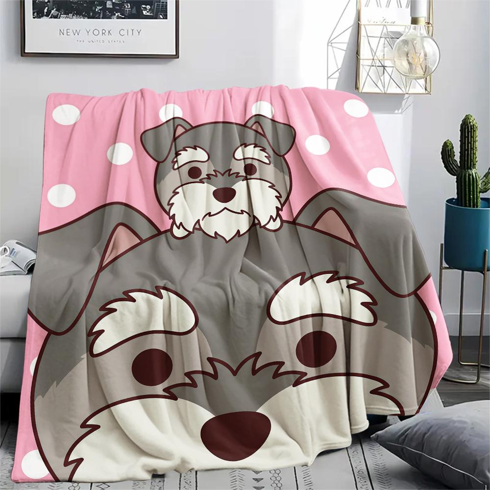 Cartoon animal avatar Print Flannel Blanket,High quality Comfortable for All Seasons,Home Decor,Warmth and Comfort,Perfect for Christmas Gifts