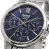 CASIO BESIDE Quartz Men Watch Sapphire Glass Stainless Steel Band Multiaxis 24 Hour Display Navy BMS-300D-2AV