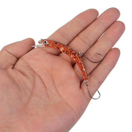 Künstlicher Hartköder Angelköder mit simulierten Fischaugen Realistisch aussehend Helle Farbe