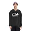 Fila Logo Letter Print Pullover Long Sleeve Sweatshirt Men Sweatshirt Black F11M249202FBK